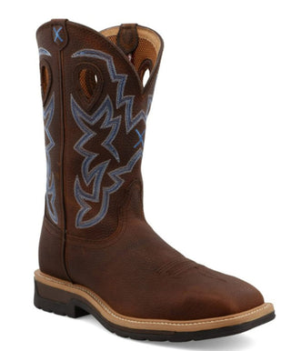 Twisted X Men’s Lite Steel Toe 12” Brown Pebble Work Boot - Cowboy SwaggerTwisted X Men’s Lite Steel Toe 12” Brown Pebble Work BootBoots