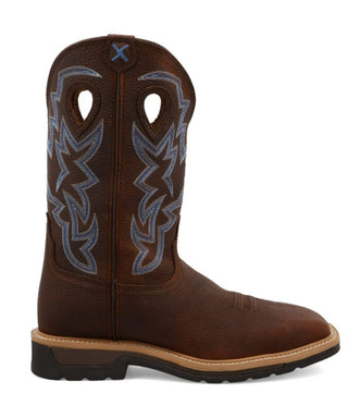Twisted X Men’s Lite Steel Toe 12” Brown Pebble Work Boot - Cowboy SwaggerTwisted X Men’s Lite Steel Toe 12” Brown Pebble Work BootBoots