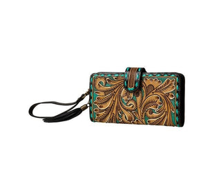 Western Swing Hand Tooled Wristlet - Cowboy SwaggerWestern Swing Hand Tooled Wristlet