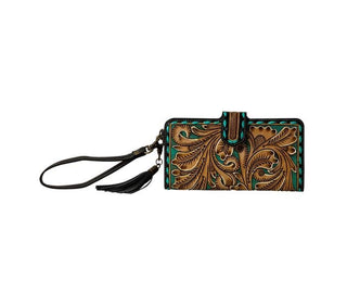 Western Swing Hand Tooled Wristlet - Cowboy SwaggerWestern Swing Hand Tooled Wristlet
