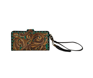 Western Swing Hand Tooled Wristlet - Cowboy SwaggerWestern Swing Hand Tooled Wristlet