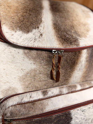 Western Tricolor Cowhide Backpack – Brown Leather Hair - On Hide Western Bag - Cowboy SwaggerWestern Tricolor Cowhide Backpack – Brown Leather Hair - On Hide Western Bag