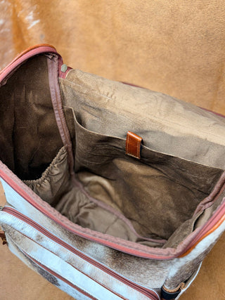 Western Tricolor Cowhide Backpack – Brown Leather Hair - On Hide Western Bag - Cowboy SwaggerWestern Tricolor Cowhide Backpack – Brown Leather Hair - On Hide Western Bag