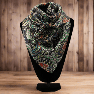 Wild Rag Floral Paisley Blue and Green - Cowboy SwaggerWild Rag Floral Paisley Blue and Green