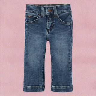 Wrangler Baby Girl Bootcut Jeans With Pink Stitched Pocket - Cowboy SwaggerWrangler Baby Girl Bootcut Jeans With Pink Stitched PocketGirls