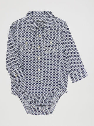Wrangler Baby Pearl Snap Onesie - Cowboy SwaggerWrangler Baby Pearl Snap OnesieBaby & Toddler Tops