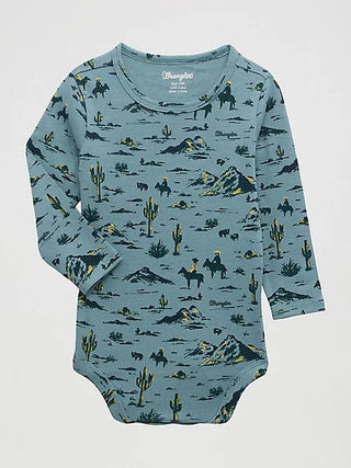Wrangler Baby Wild West Turquoise Onesie - Cowboy SwaggerWrangler Baby Wild West Turquoise OnesieBaby & Toddler Tops