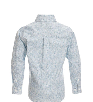 Wrangler Boys Blue White Paisley Print - Cowboy SwaggerWrangler Boys Blue White Paisley Print