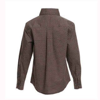 Wrangler Boys Burgundy & Black Classic Western Shirt – Long Sleeve Button Down - Cowboy SwaggerWrangler Boys Burgundy & Black Classic Western Shirt – Long Sleeve Button DownBoys