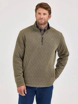 Wrangler George Straight 1/4 Zip Pullover Olive - Cowboy SwaggerWrangler George Straight 1/4 Zip Pullover Olive