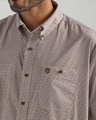 Wrangler George Strait Men’s Long Sleeve Western Print Shirt – Relaxed Fit Button - Down (112318978) - Cowboy SwaggerWrangler George Strait Men’s Long Sleeve Western Print Shirt – Relaxed Fit Button - Down (112318978)Men's Shirts