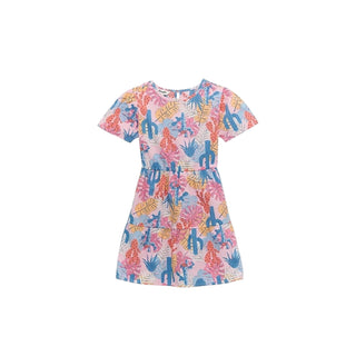 Wrangler Girls’ Pink Cactus Print Western Dress - Cowboy SwaggerWrangler Girls’ Pink Cactus Print Western DressGirls