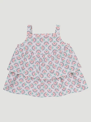 Wrangler Girls Printed Ruffle Tank - Cowboy SwaggerWrangler Girls Printed Ruffle Tank