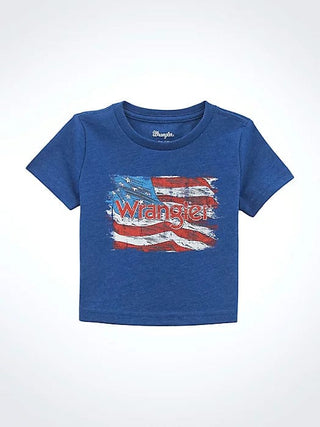 Wrangler Infant Boys Distressed Flag Tee - Cowboy SwaggerWrangler Infant Boys Distressed Flag TeeBaby & Toddler Tops