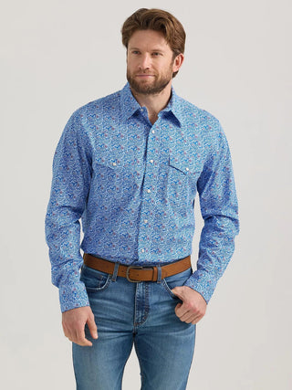 Wrangler Men's 20X Competition Advanced Comfort Long Sleeve Two Pocket Western Snap Paisley - Cowboy SwaggerWrangler Men's 20X Competition Advanced Comfort Long Sleeve Two Pocket Western Snap PaisleyMen's Shirts