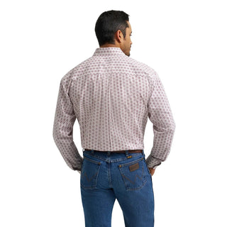 Wrangler Men’s Classic Fit Print Shirt – Sangria (112365859) - Cowboy SwaggerWrangler Men’s Classic Fit Print Shirt – Sangria (112365859)