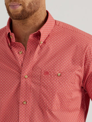 Wrangler Men’s Classic Red Print Western Shirt - Cowboy SwaggerWrangler Men’s Classic Red Print Western ShirtMen's Shirts