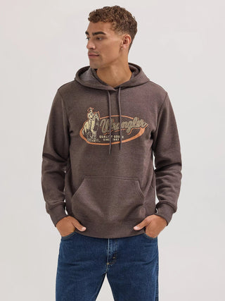 Wrangler Men's Cowboy Graphic Pullover Hoodie Chocolate Torte - Cowboy SwaggerWrangler Men's Cowboy Graphic Pullover Hoodie Chocolate TorteMen's Shirts