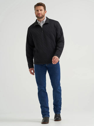 Wrangler Men’s George Strait 1/4 Zip Pullover Black - Cowboy SwaggerWrangler Men’s George Strait 1/4 Zip Pullover Black