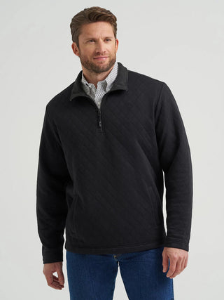 Wrangler Men’s George Strait 1/4 Zip Pullover Black - Cowboy SwaggerWrangler Men’s George Strait 1/4 Zip Pullover Black