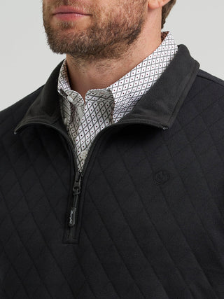Wrangler Men’s George Strait 1/4 Zip Pullover Black - Cowboy SwaggerWrangler Men’s George Strait 1/4 Zip Pullover Black