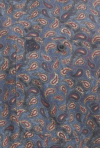 Wrangler Men’s George Strait Collection Navy Blue with Paisley Long Sleeve Western Shirt - Cowboy SwaggerWrangler Men’s George Strait Collection Navy Blue with Paisley Long Sleeve Western Shirt