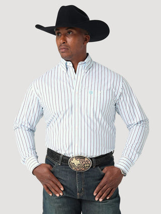 Wrangler Men’s George Strait One Pocket Long Sleeve Shirt - Cowboy SwaggerWrangler Men’s George Strait One Pocket Long Sleeve Shirt