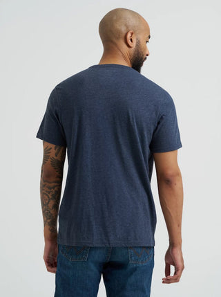 Wrangler Men’s Heather Navy American Flag Tee - Cowboy SwaggerWrangler Men’s Heather Navy American Flag Tee