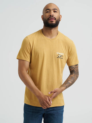 Wrangler Men’s Long Live Cowboy T-shirt Pale Gold - Cowboy SwaggerWrangler Men’s Long Live Cowboy T-shirt Pale GoldShirts & Tops