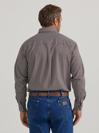 Wrangler Men’s Long Sleeve Burgundy Floral Geo Print Western Shirt - Cowboy SwaggerWrangler Men’s Long Sleeve Burgundy Floral Geo Print Western ShirtShirts & Tops