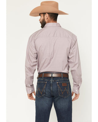 Wrangler Men’s Long Sleeve Geo Dot Shirt Lavender - Cowboy SwaggerWrangler Men’s Long Sleeve Geo Dot Shirt Lavender