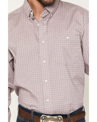Wrangler Men’s Long Sleeve Geo Dot Shirt Lavender - Cowboy SwaggerWrangler Men’s Long Sleeve Geo Dot Shirt Lavender