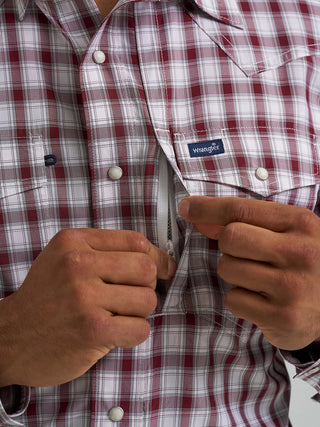 Wrangler Men’s Long Sleeve Plaid Snap Shirt with UV Protection – 112368290 - Cowboy SwaggerWrangler Men’s Long Sleeve Plaid Snap Shirt with UV Protection – 112368290