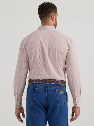 Wrangler Men's Relaxed Fit Long Sleeve Button Down Red - Cowboy SwaggerWrangler Men's Relaxed Fit Long Sleeve Button Down RedMen's Shirts