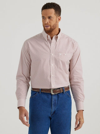 Wrangler Men's Relaxed Fit Long Sleeve Button Down Red - Cowboy SwaggerWrangler Men's Relaxed Fit Long Sleeve Button Down RedMen's Shirts
