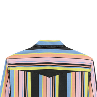 Wrangler Men’s Retro Neon Striped Long Sleeve Snap Shirt – Brushpopper Western Shirt - Cowboy SwaggerWrangler Men’s Retro Neon Striped Long Sleeve Snap Shirt – Brushpopper Western Shirt