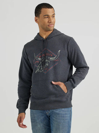 Wrangler Men's Steerhead Pullover Hoodie Washed Black - Cowboy SwaggerWrangler Men's Steerhead Pullover Hoodie Washed BlackMen's Shirts