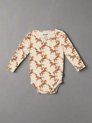 Wrangler Paisley Horse Print Onesie - Cowboy SwaggerWrangler Paisley Horse Print Onesie