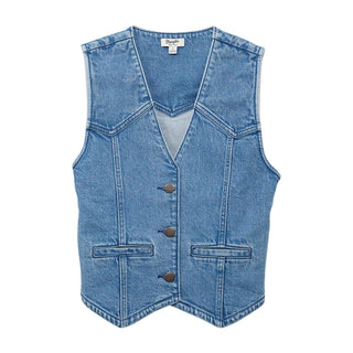 Wrangler Retro Women’s Light Denim Vest – Classic Western Jean Vest - Cowboy SwaggerWrangler Retro Women’s Light Denim Vest – Classic Western Jean Vest
