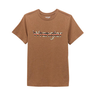 Wrangler Women’s Aztec Logo Tee Brown - Cowboy SwaggerWrangler Women’s Aztec Logo Tee Brown