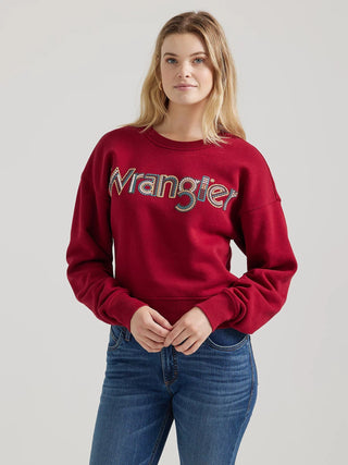 Wrangler Women’s Crochet Print Logo Pullover - Cowboy SwaggerWrangler Women’s Crochet Print Logo Pullover