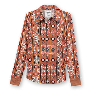 Wrangler Women’s Lainey Wilson Vintage Chestnut Checotah Snap - Cowboy SwaggerWrangler Women’s Lainey Wilson Vintage Chestnut Checotah SnapShirts & Tops