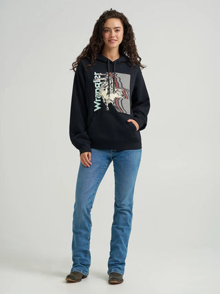 Wrangler Women’s Western Graphic Hoodie Black - Cowboy SwaggerWrangler Women’s Western Graphic Hoodie Black