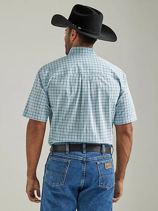 Wrangler Wrangler Men's GS Short Sleeve Button Down Plaid Shirt