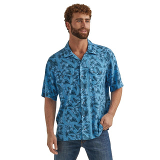 Wrangler Men's Shirts Wrangler Mens Coconut Cowboy Short Sleeve Pearl Snap Flower Print