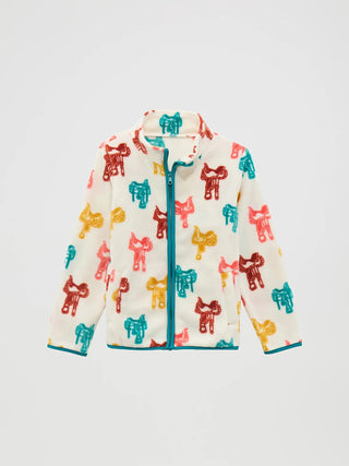 Youth Girls Saddle Print Fleece Zip Jacket - Cowboy SwaggerYouth Girls Saddle Print Fleece Zip Jacket