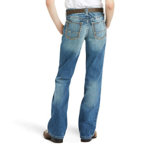 Ariat Boys’ B4 Relaxed Fit Bootcut Jeans – Medium Wash (10018345) - Cowboy SwaggerAriat Boys’ B4 Relaxed Fit Bootcut Jeans – Medium Wash (10018345)Pants
