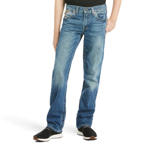 Ariat Boys’ B5 Slim Fit Straight Leg Jeans – Medium Wash (10018347) - Cowboy SwaggerAriat Boys’ B5 Slim Fit Straight Leg Jeans – Medium Wash (10018347)