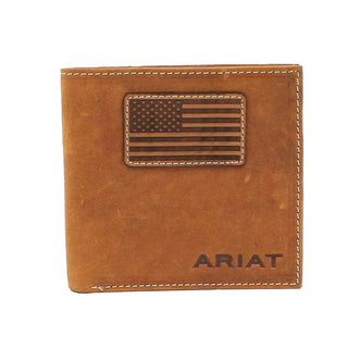 Ariat Men’s Bifold Wallet – USA Flag Patch & Logo - Cowboy SwaggerAriat Men’s Bifold Wallet – USA Flag Patch & Logo