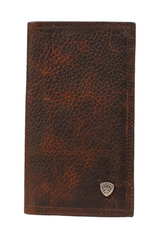 Ariat Men’s Distressed Brown Rowdy Leather Rodeo Wallet with Concho – Style A35118282 - Cowboy SwaggerAriat Men’s Distressed Brown Rowdy Leather Rodeo Wallet with Concho – Style A35118282